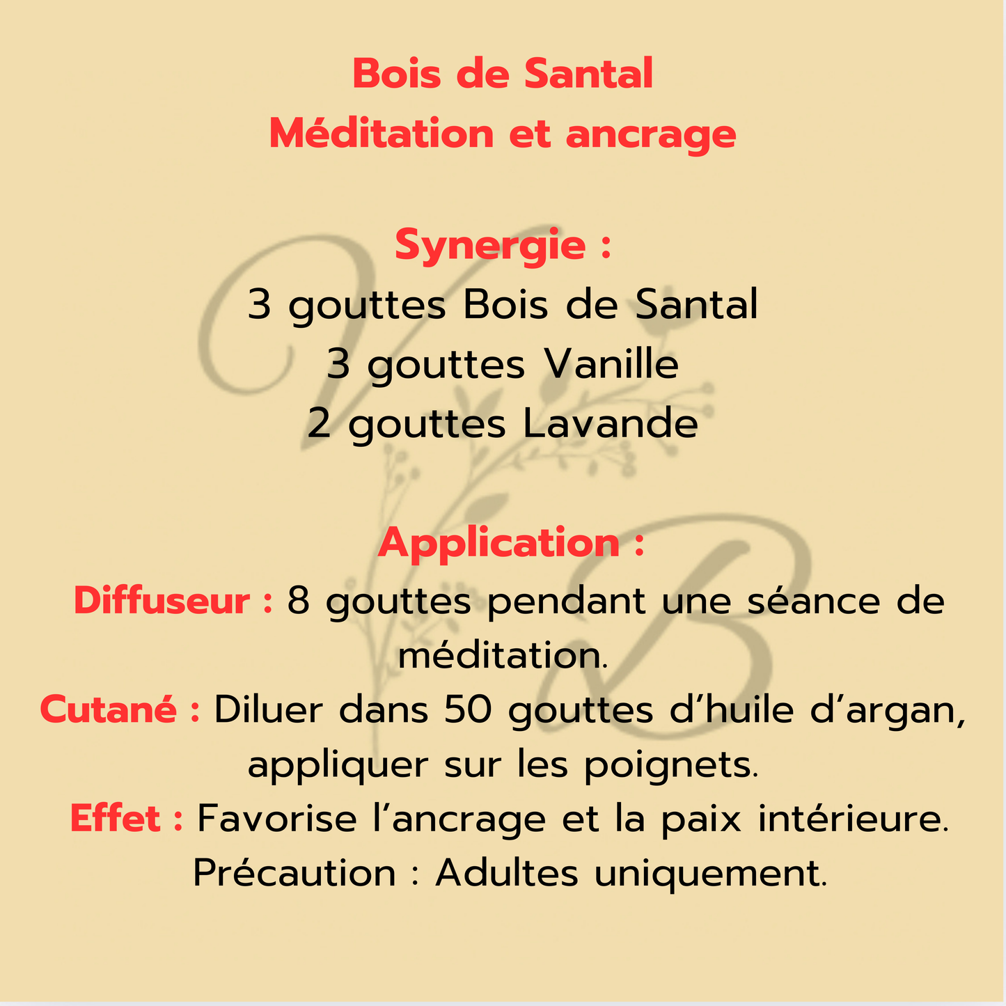 Huile essentielle bois de santal (santal blanc)