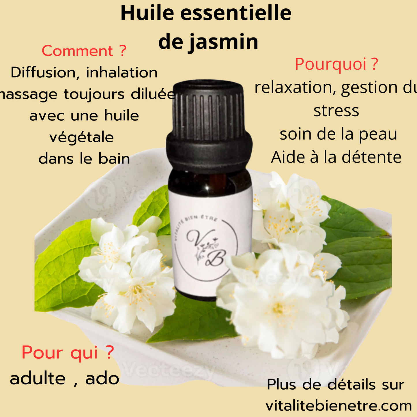 Huile essentielle (essence) de Jasmin