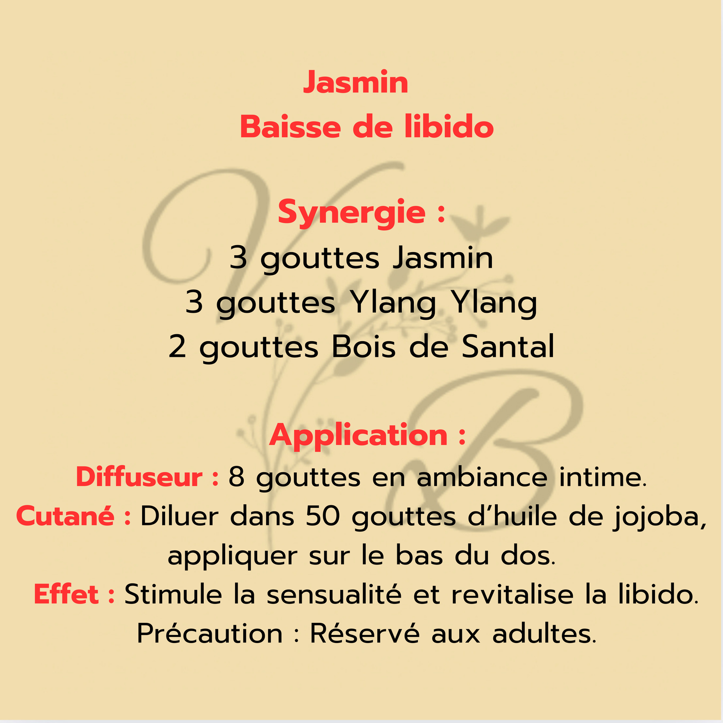 Huile essentielle (essence) de Jasmin