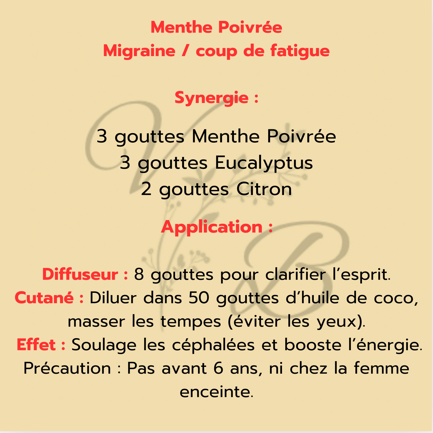 Huile essentielle de Menthe poivrée