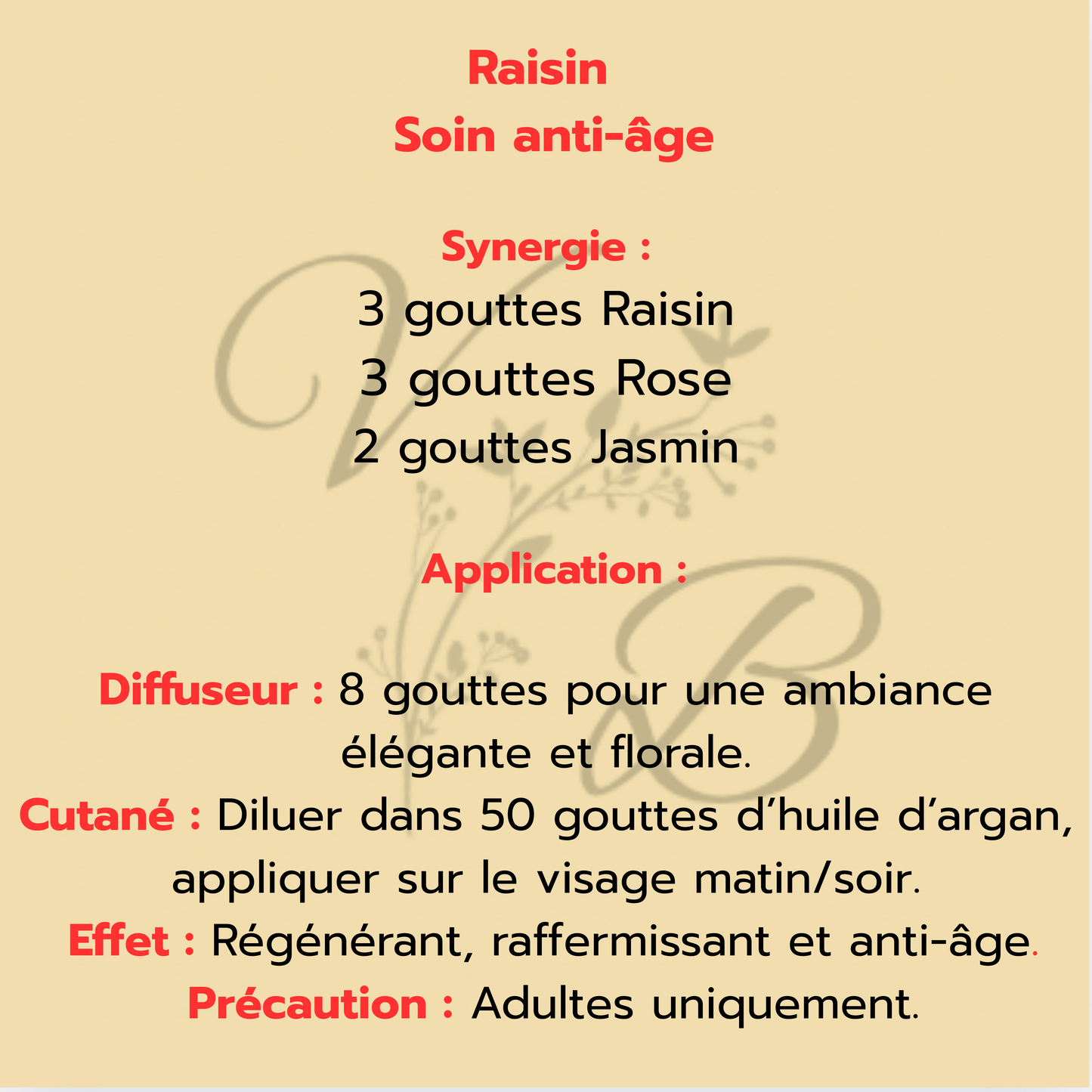 Huile essentielle de Raisin