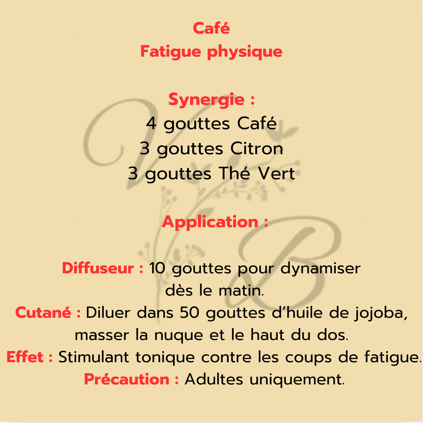 Huile essentielle de café