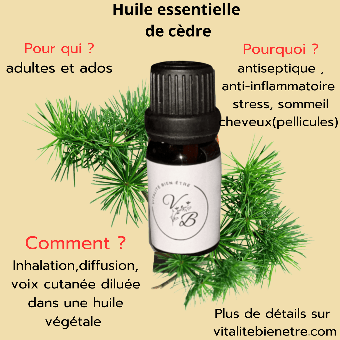 Huile essentielle de Cèdre