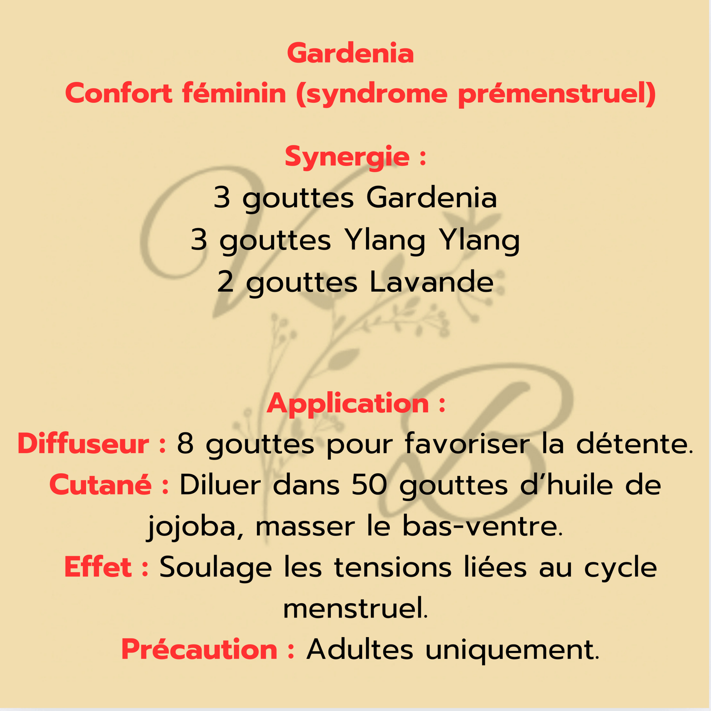 Huile essentielle de gardénia