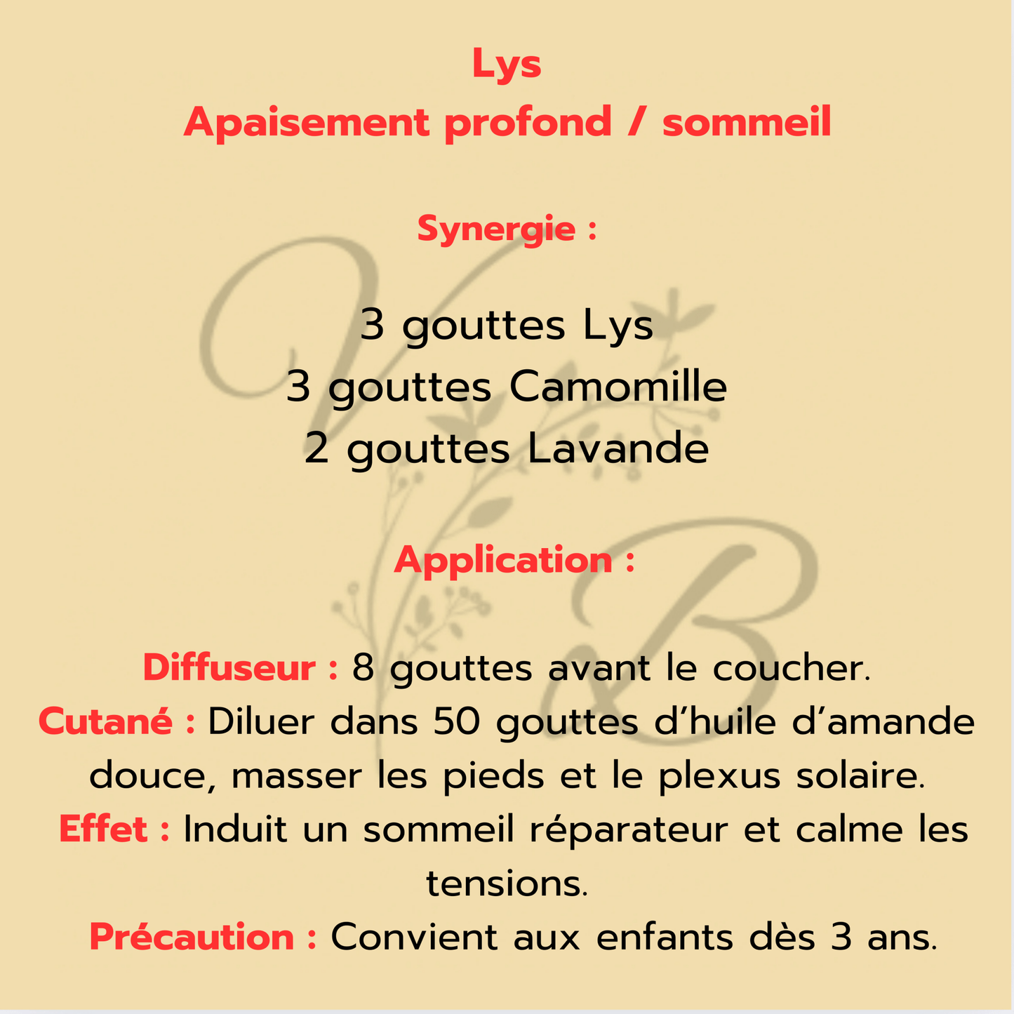 Huile essentielle de LYS
