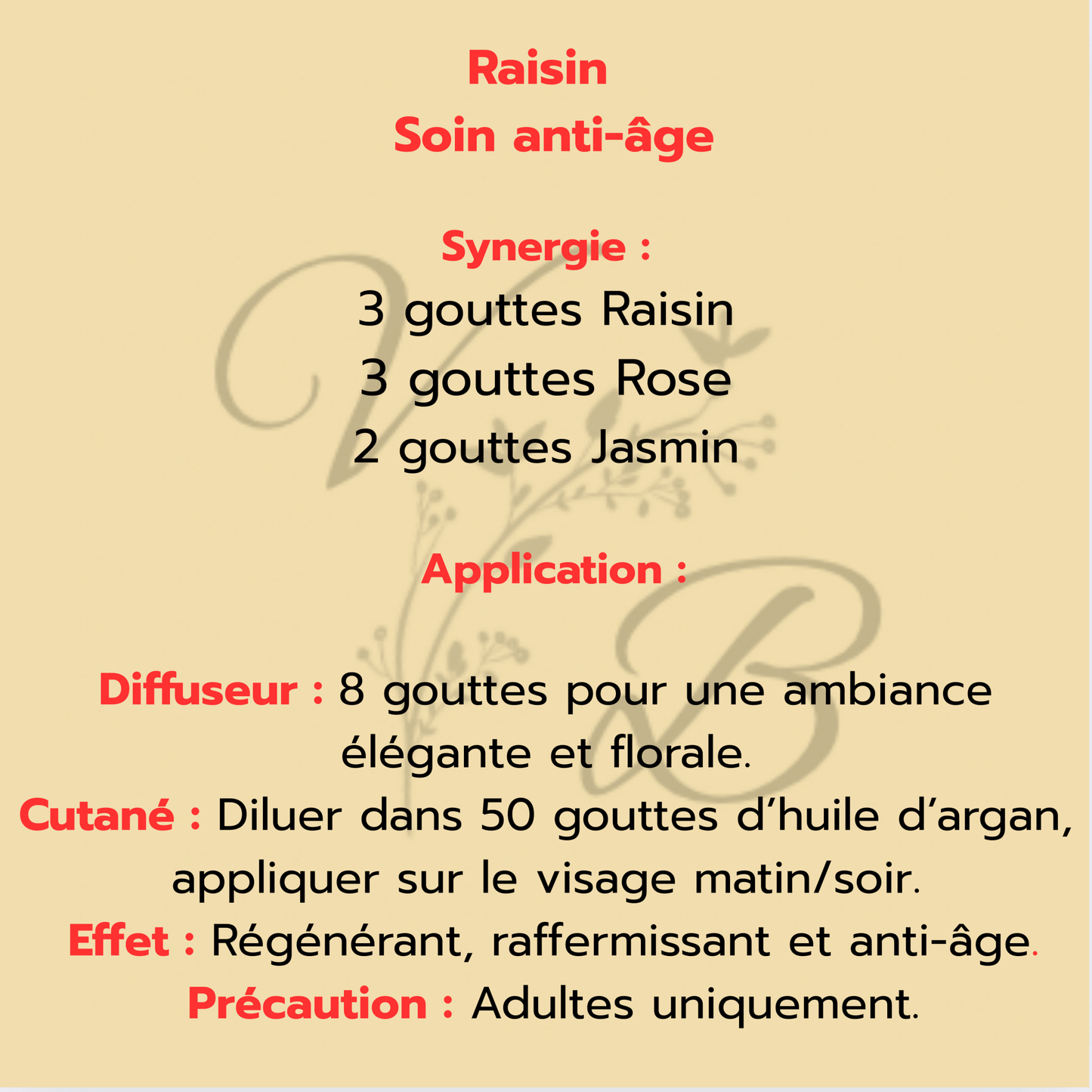 Huile essentielle de Raisin