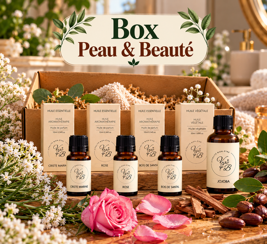 Box Peau & beauté Vitalité bien-être : criste marine, rose, bois de santal et huile de jojoba