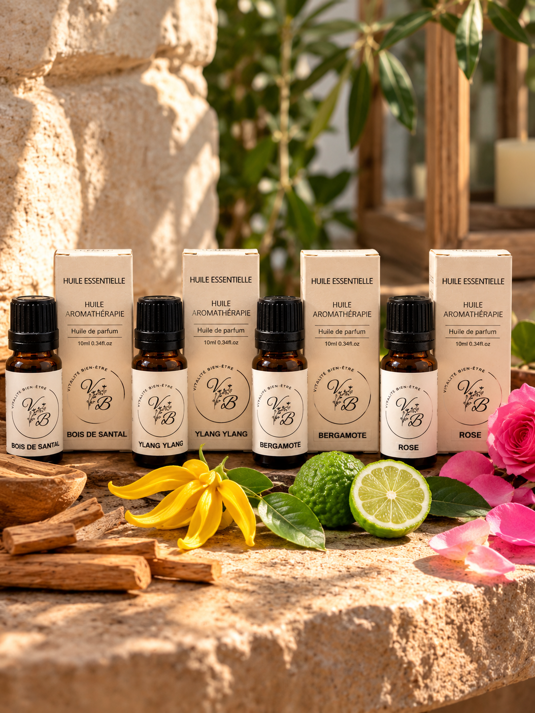 Box Concentration Vitalité bien-être : 4 huiles parfumées fraîches et diffuseur