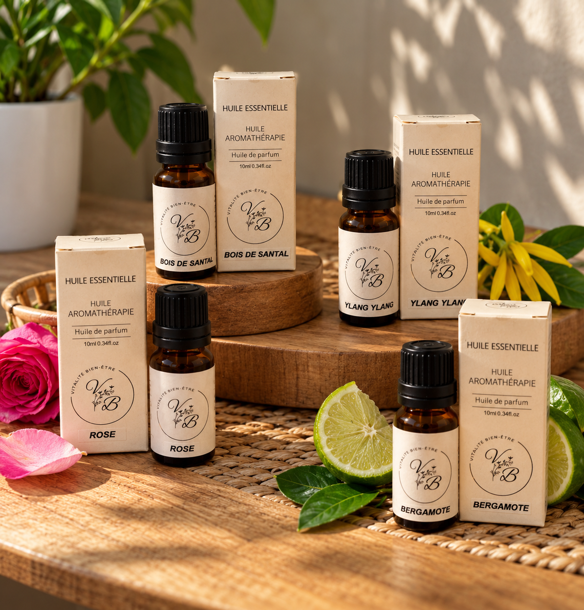 Box Stress & déconnexion Vitalité bien-être : 4 huiles parfumées détente