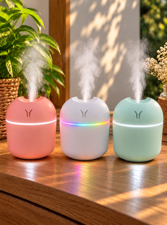 Mini humidificateur diffuseur 250 ml avec veilleuse – Vitalité bien-être
