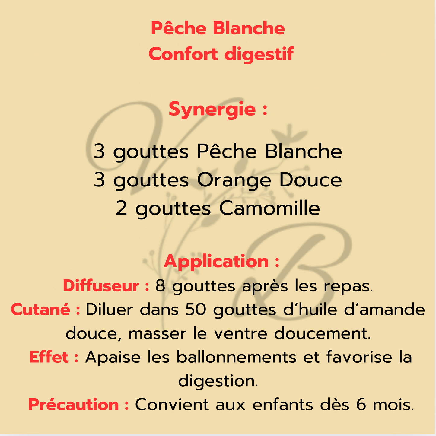 Huile essentielle de pêche blanche