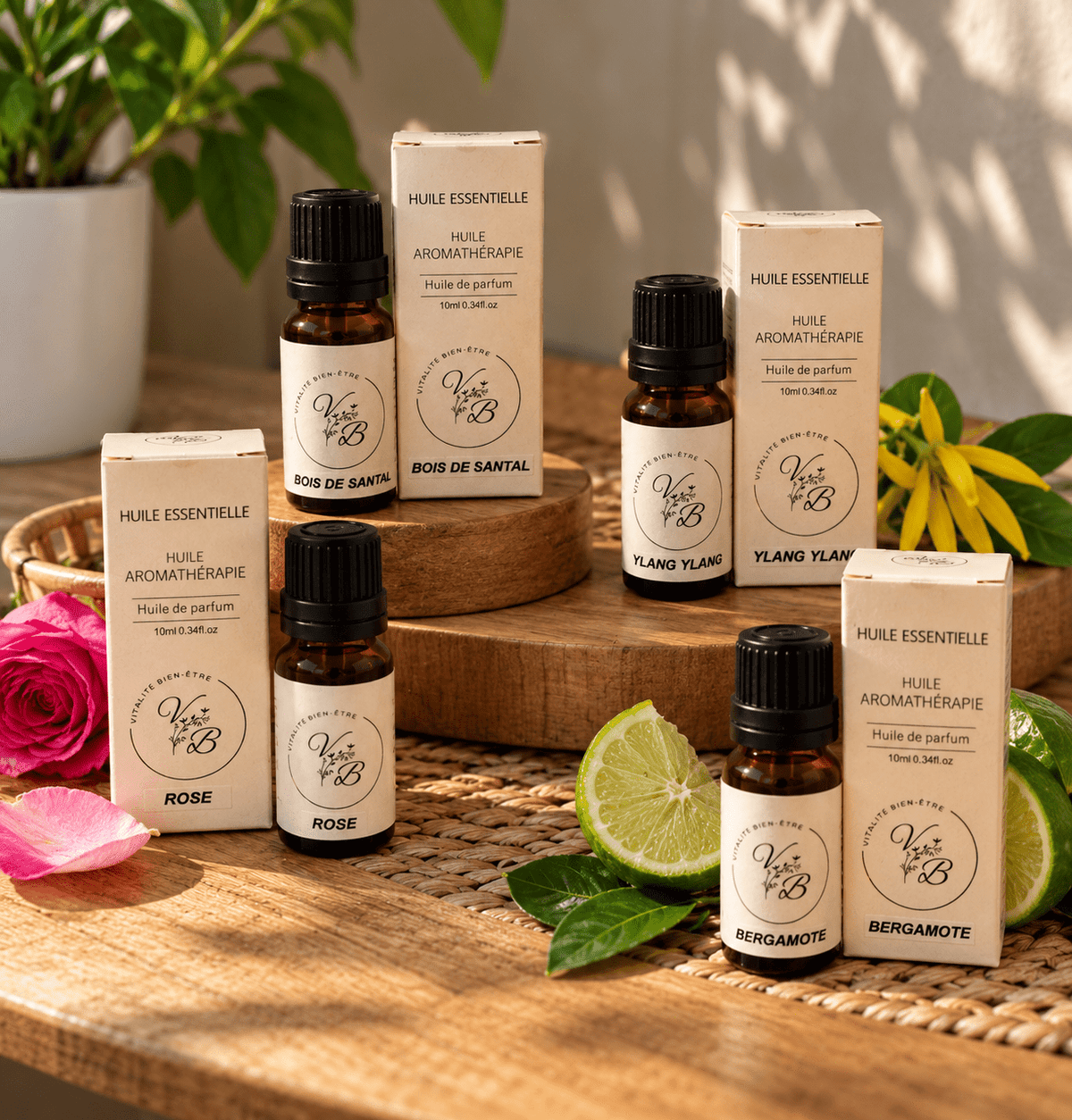 Box Stress & déconnexion Vitalité bien-être : 4 huiles parfumées détente