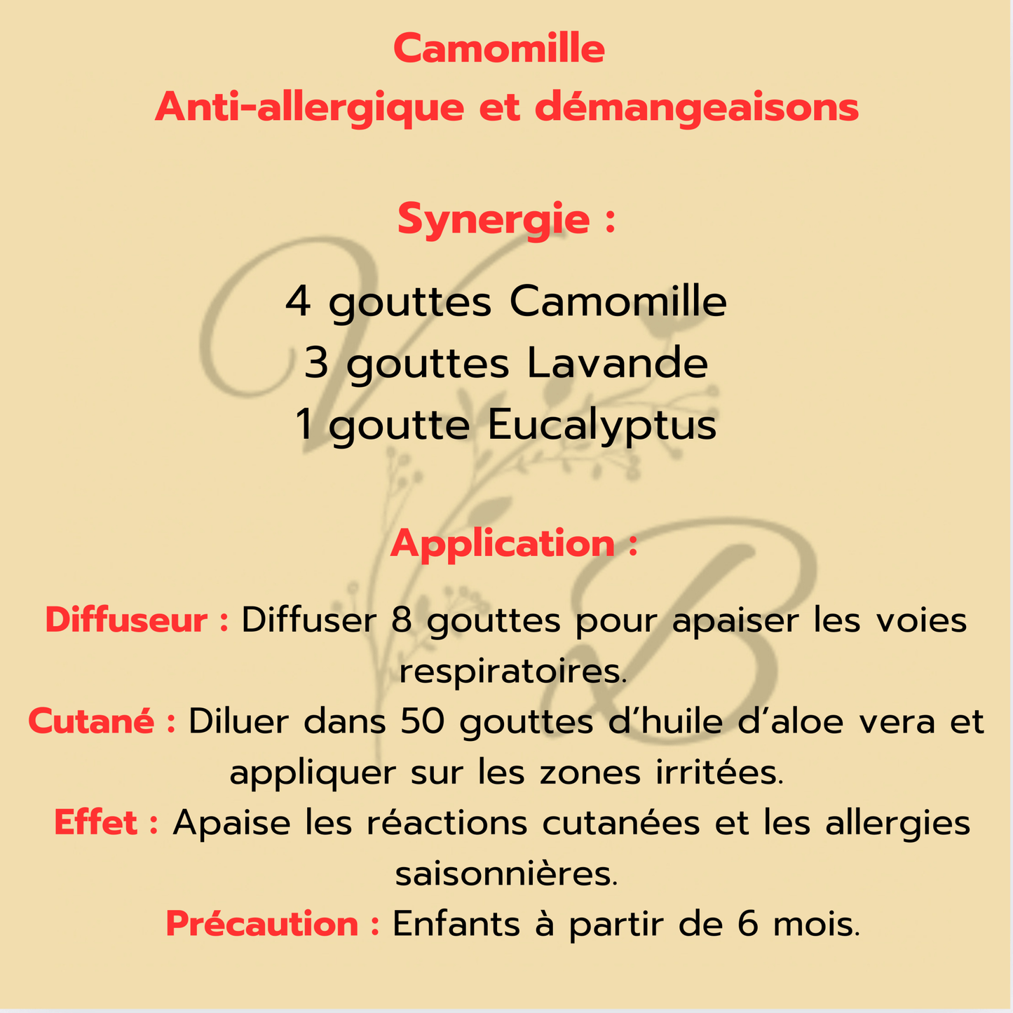 Huile essentielle de Camomille – Calmante, Apaisante & Relaxante