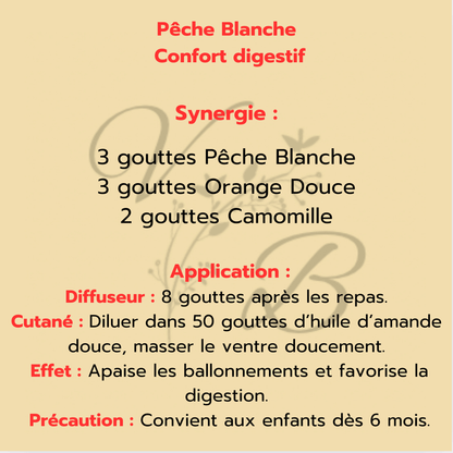 Huile essentielle de pêche blanche